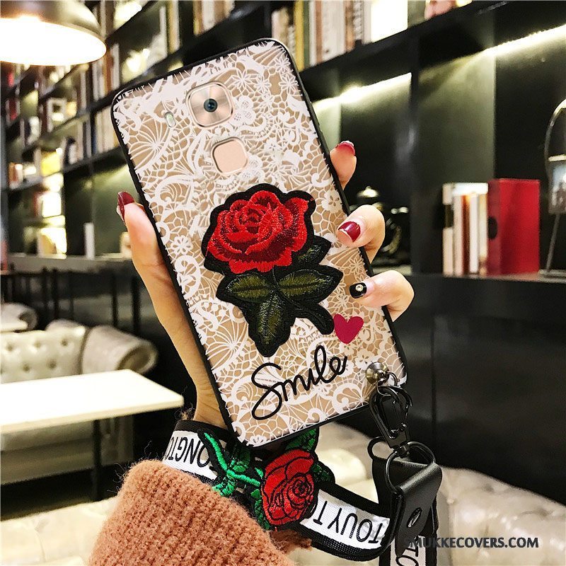 Etui Huawei G9 Plus Silikone Blomster Hvid, Cover Huawei G9 Plus Tasker Anti-fald Trend