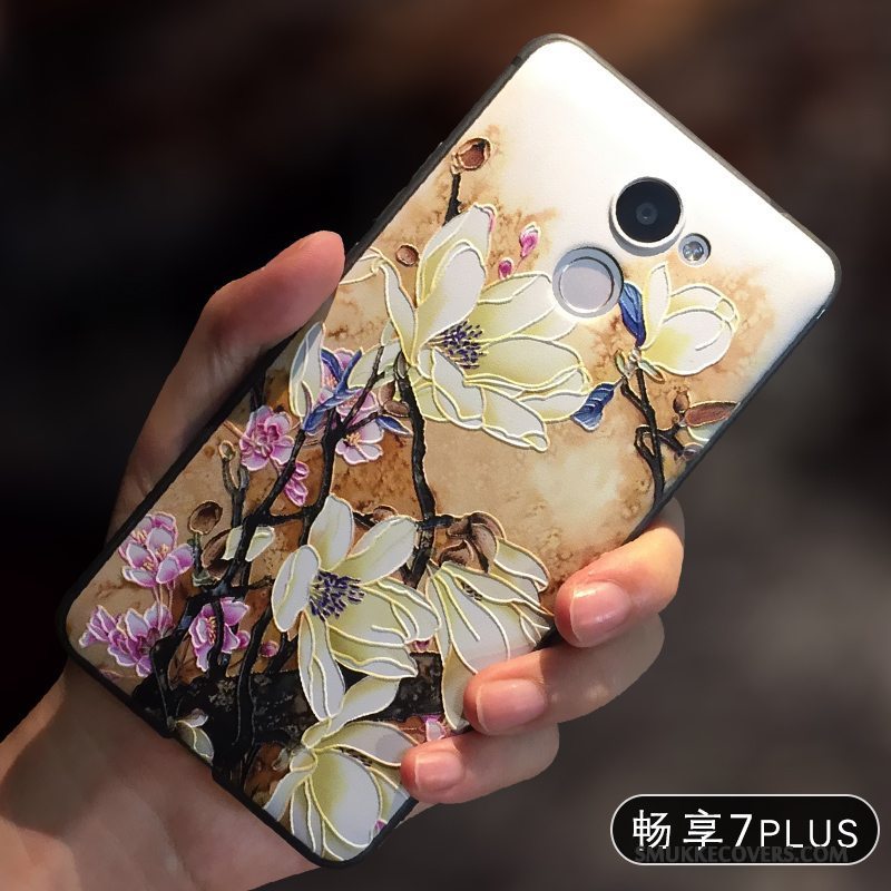 Etui Huawei G9 Plus Silikone Gul Anti-fald, Cover Huawei G9 Plus Tasker Telefon