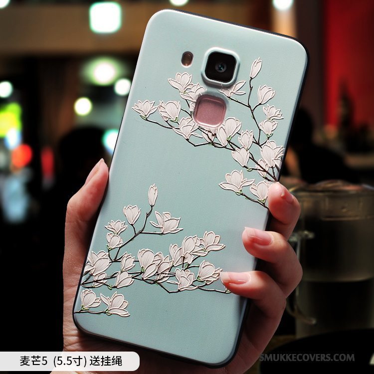 Etui Huawei G9 Plus Silikone Rød Telefon, Cover Huawei G9 Plus Beskyttelse Hængende Ornamenter Tynd