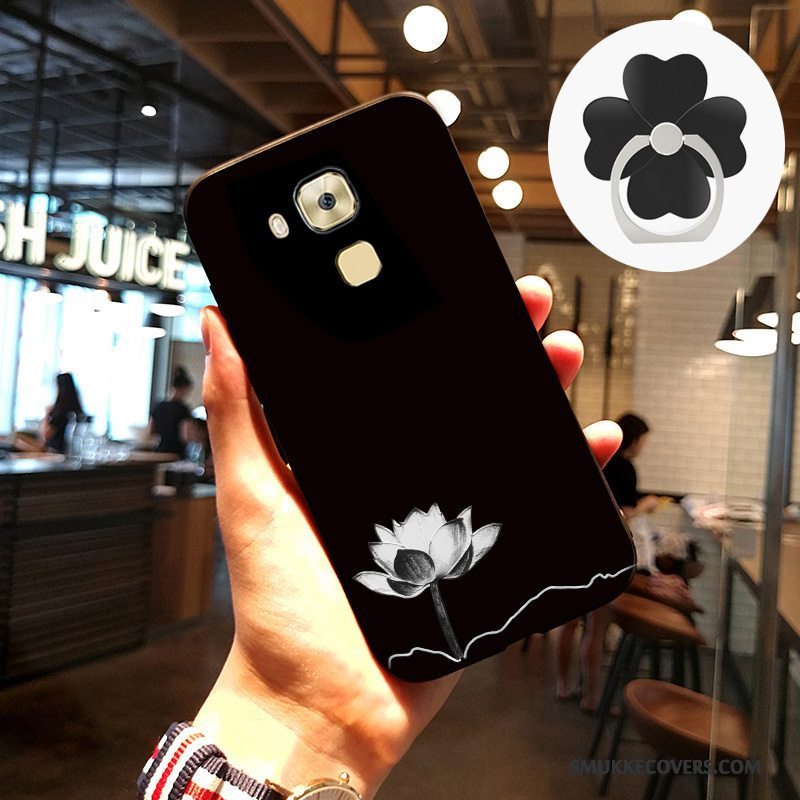 Etui Huawei G9 Plus Silikone Rød Trend, Cover Huawei G9 Plus Blød Anti-fald Kunst