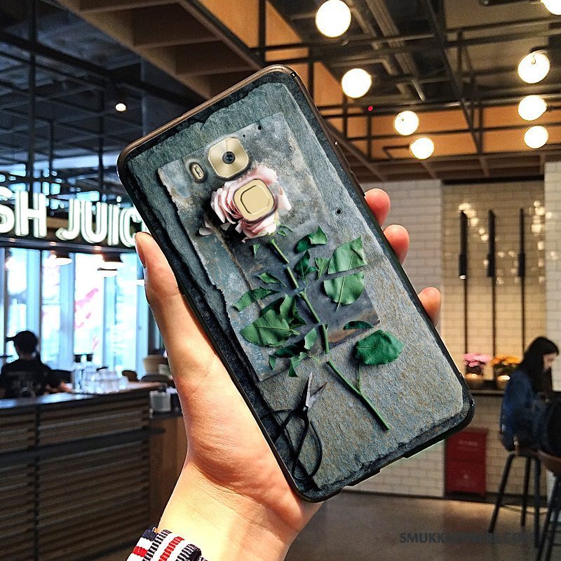 Etui Huawei G9 Plus Silikone Rød Trend, Cover Huawei G9 Plus Blød Anti-fald Kunst