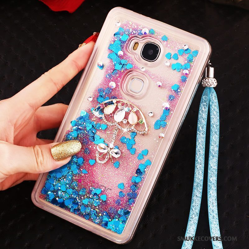 Etui Huawei G9 Plus Strass Telefongennemsigtig, Cover Huawei G9 Plus Silikone Quicksand Anti-fald