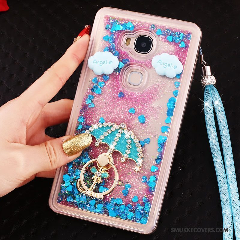 Etui Huawei G9 Plus Strass Telefongennemsigtig, Cover Huawei G9 Plus Silikone Quicksand Anti-fald