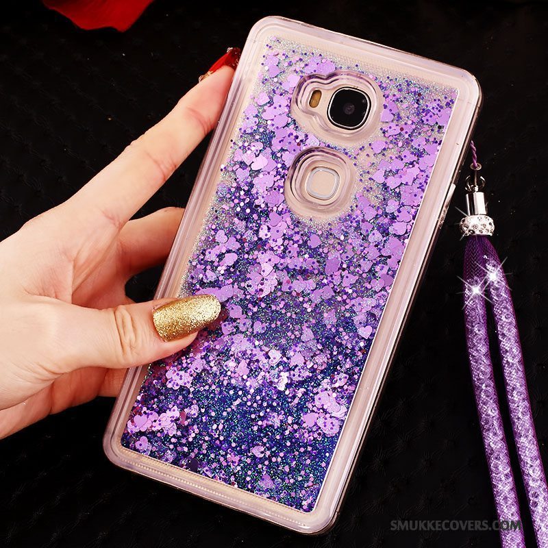 Etui Huawei G9 Plus Strass Telefongennemsigtig, Cover Huawei G9 Plus Silikone Quicksand Anti-fald