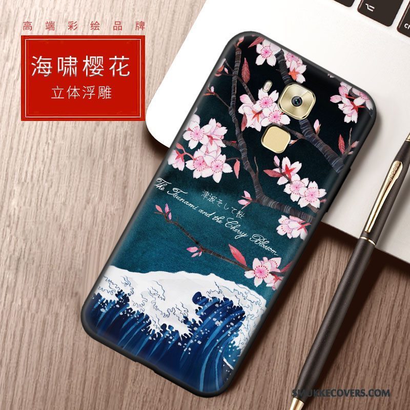 Etui Huawei G9 Plus Tasker Anti-fald Cyan, Cover Huawei G9 Plus Beskyttelse Telefonaf Personlighed