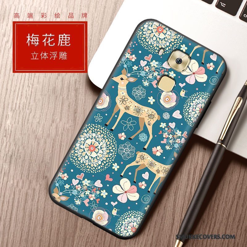 Etui Huawei G9 Plus Tasker Anti-fald Cyan, Cover Huawei G9 Plus Beskyttelse Telefonaf Personlighed