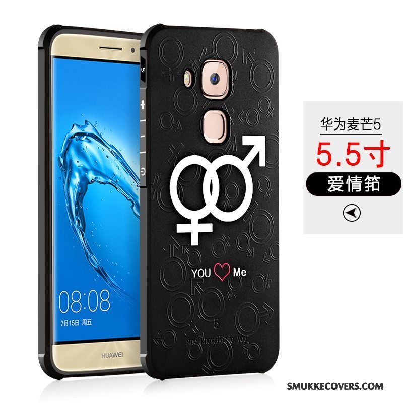 Etui Huawei G9 Plus Tasker Anti-fald Telefon, Cover Huawei G9 Plus Silikone Sort
