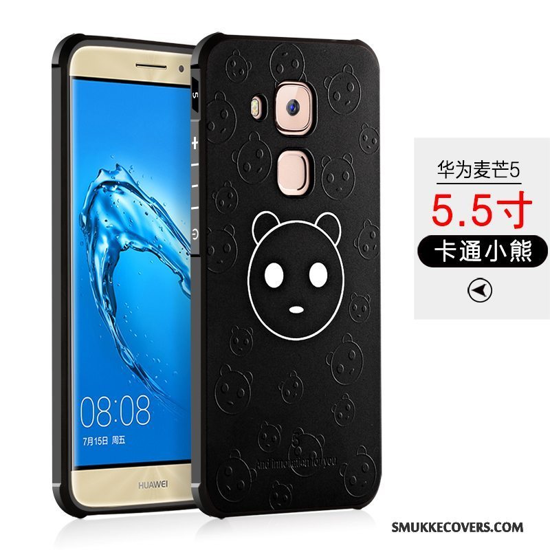 Etui Huawei G9 Plus Tasker Anti-fald Telefon, Cover Huawei G9 Plus Silikone Sort
