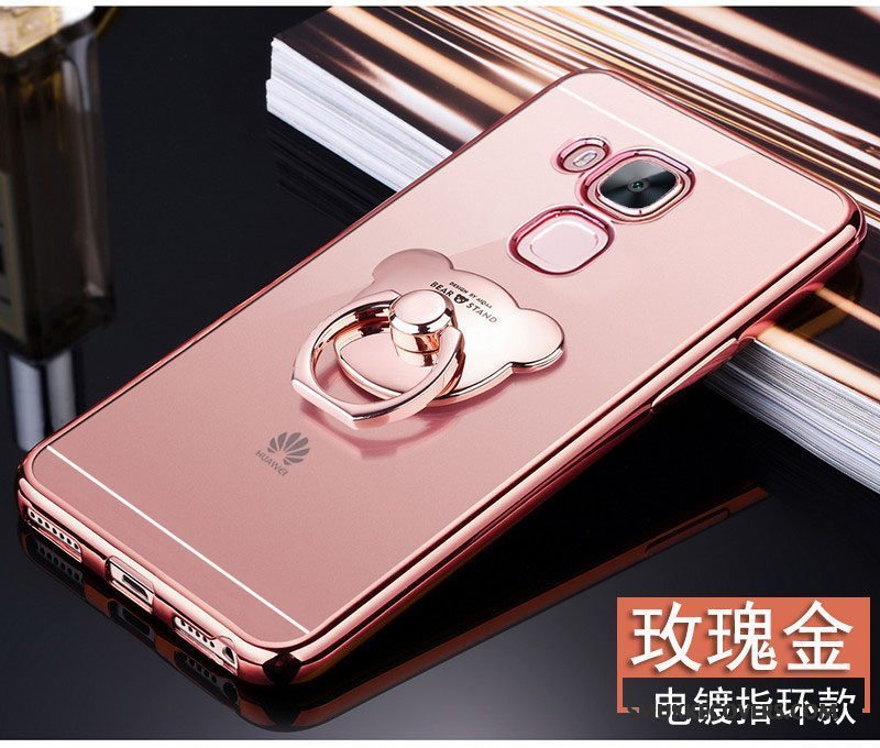 Etui Huawei G9 Plus Tasker Gennemsigtig Anti-fald, Cover Huawei G9 Plus Blød Telefonlyserød