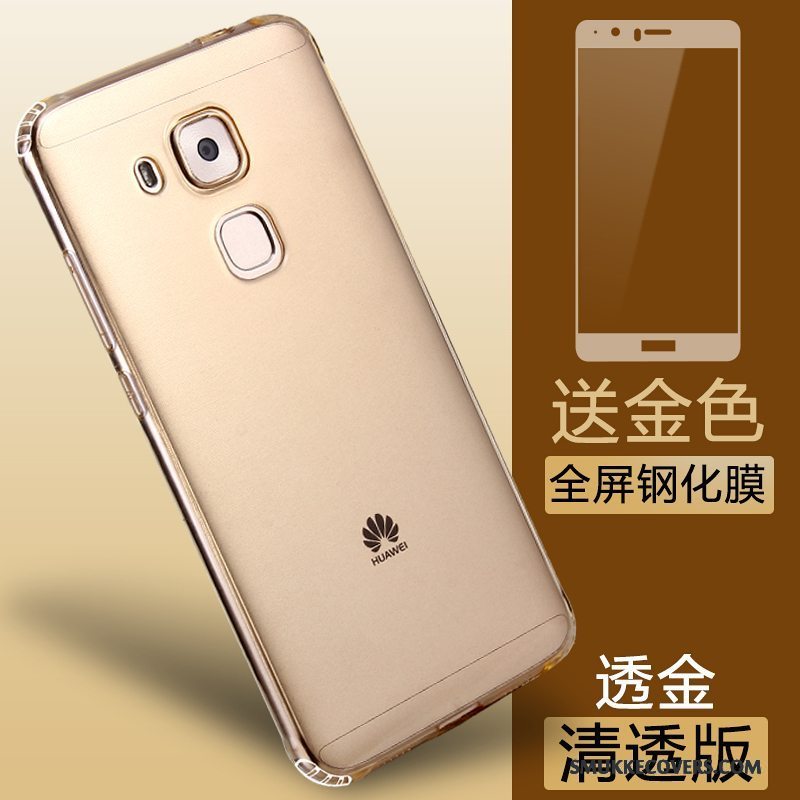 Etui Huawei G9 Plus Tasker Guld Gennemsigtig, Cover Huawei G9 Plus Blød Telefonanti-fald