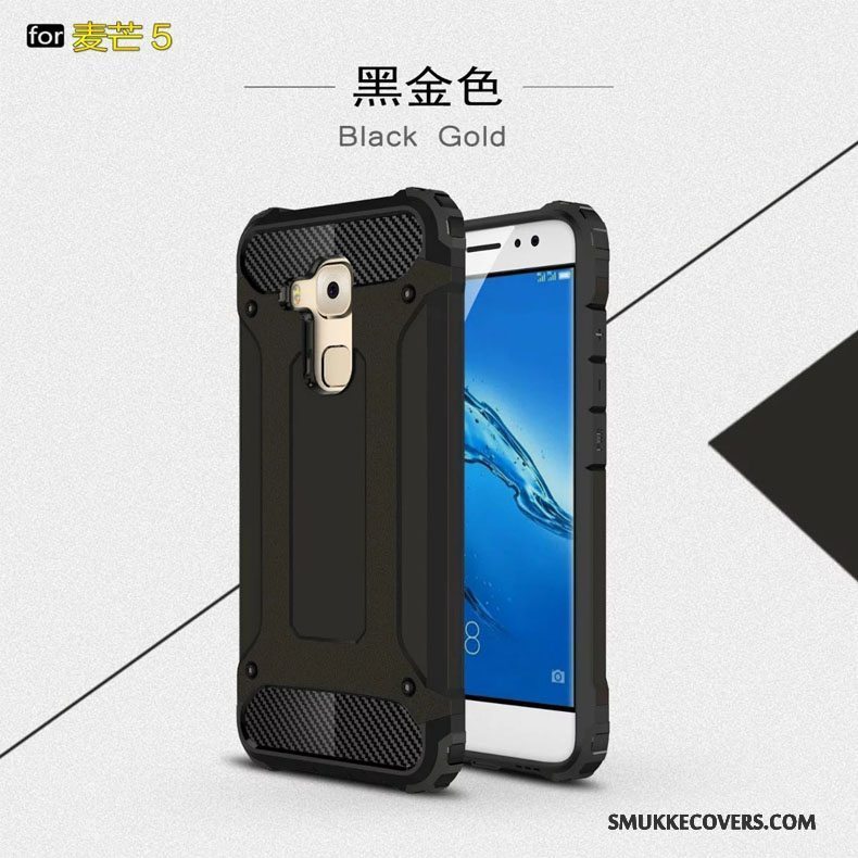 Etui Huawei G9 Plus Tasker Guld Telefon, Cover Huawei G9 Plus Silikone Tre Forsvar Anti-fald