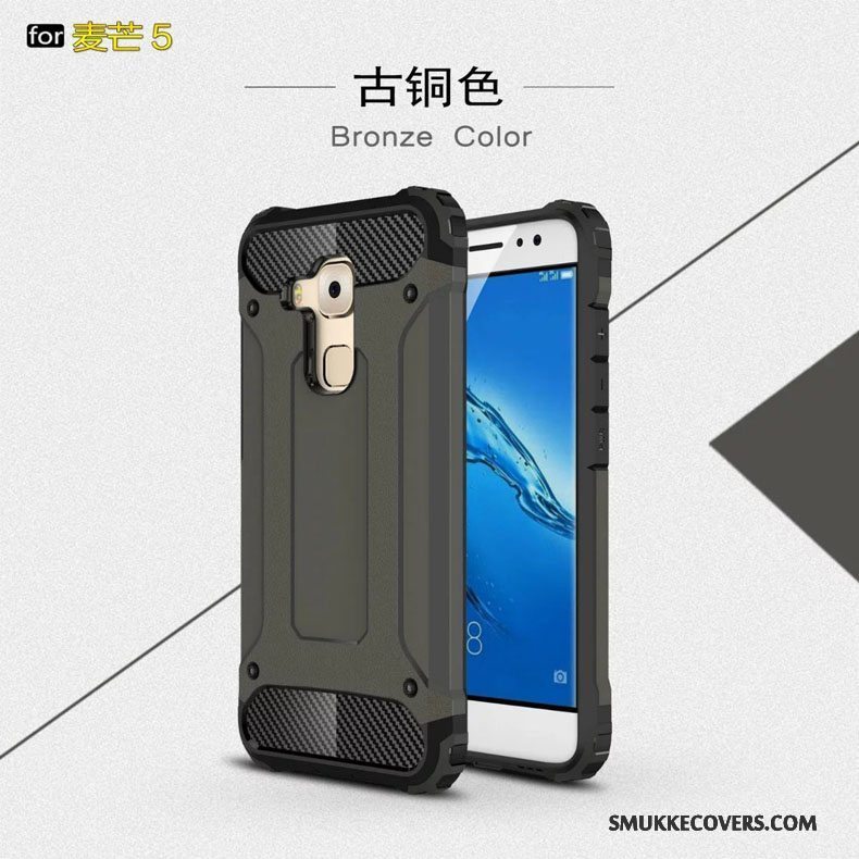 Etui Huawei G9 Plus Tasker Guld Telefon, Cover Huawei G9 Plus Silikone Tre Forsvar Anti-fald