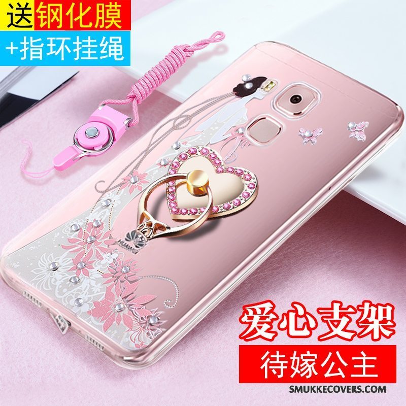 Etui Huawei G9 Plus Tasker Lyserød Anti-fald, Cover Huawei G9 Plus Silikone Hængende Ornamenter Telefon