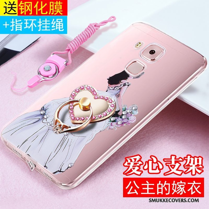 Etui Huawei G9 Plus Tasker Lyserød Anti-fald, Cover Huawei G9 Plus Silikone Hængende Ornamenter Telefon