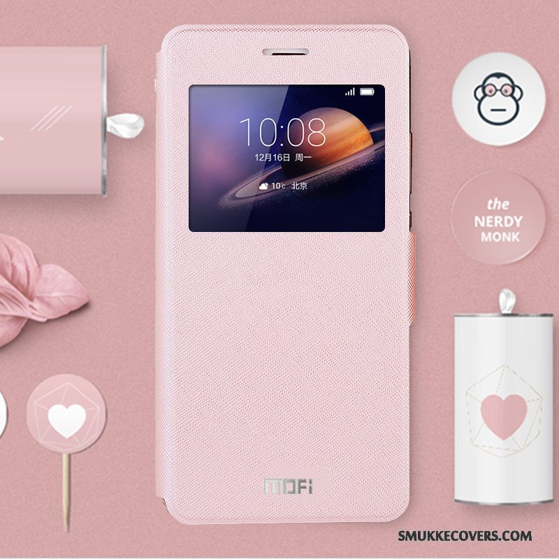 Etui Huawei G9 Plus Tasker Rød Anti-fald, Cover Huawei G9 Plus Læder Telefonpulver