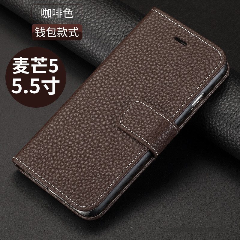 Etui Huawei G9 Plus Tasker Telefonanti-fald, Cover Huawei G9 Plus Læder Sort