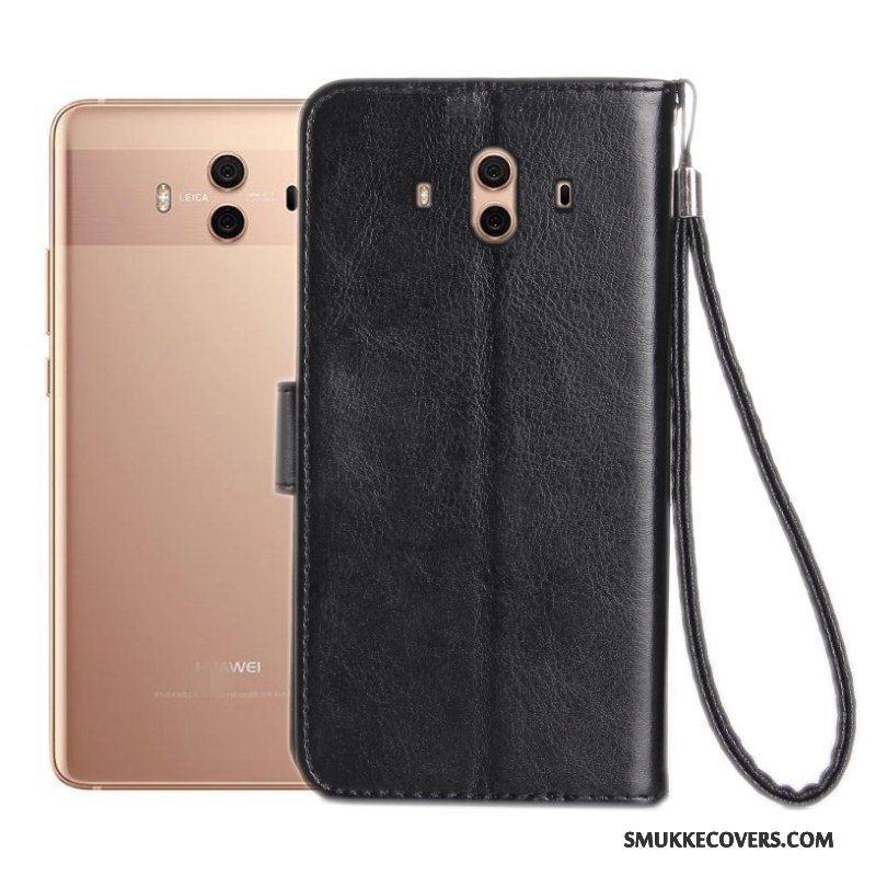 Etui Huawei Mate 10 Beskyttelse Anti-fald Telefon, Cover Huawei Mate 10 Læder Vinrød