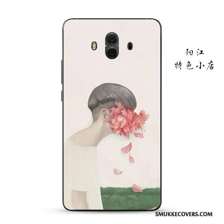 Etui Huawei Mate 10 Beskyttelse Kunst Blomster, Cover Huawei Mate 10 Blød Anti-fald Elskeren