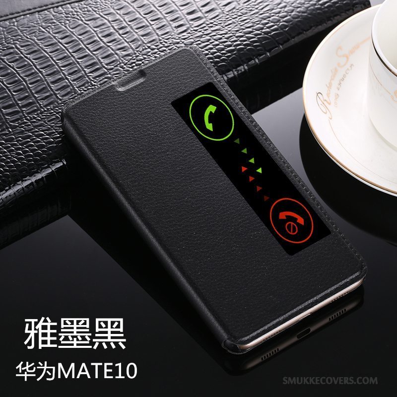 Etui Huawei Mate 10 Beskyttelse Lyserød Telefon, Cover Huawei Mate 10 Læder Vækstdvale Anti-fald