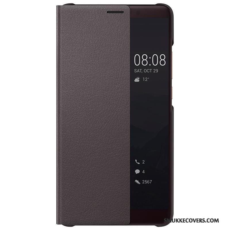 Etui Huawei Mate 10 Beskyttelse Telefonsort, Cover Huawei Mate 10 Læder