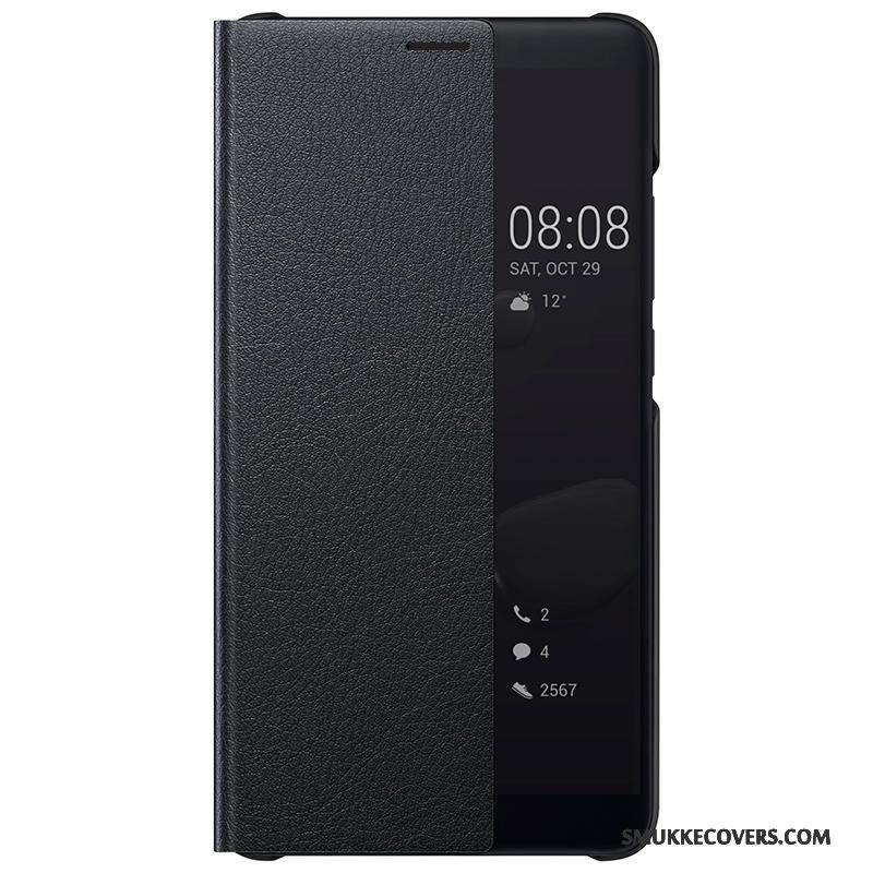 Etui Huawei Mate 10 Beskyttelse Telefonsort, Cover Huawei Mate 10 Læder