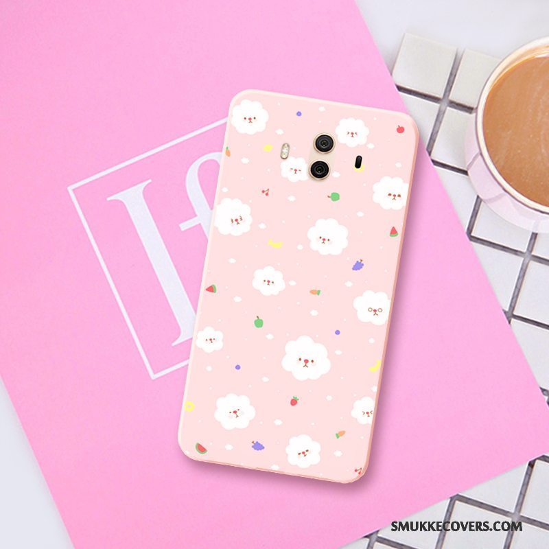 Etui Huawei Mate 10 Blød Frugt Trend, Cover Huawei Mate 10 Relief Lyserød Smuk