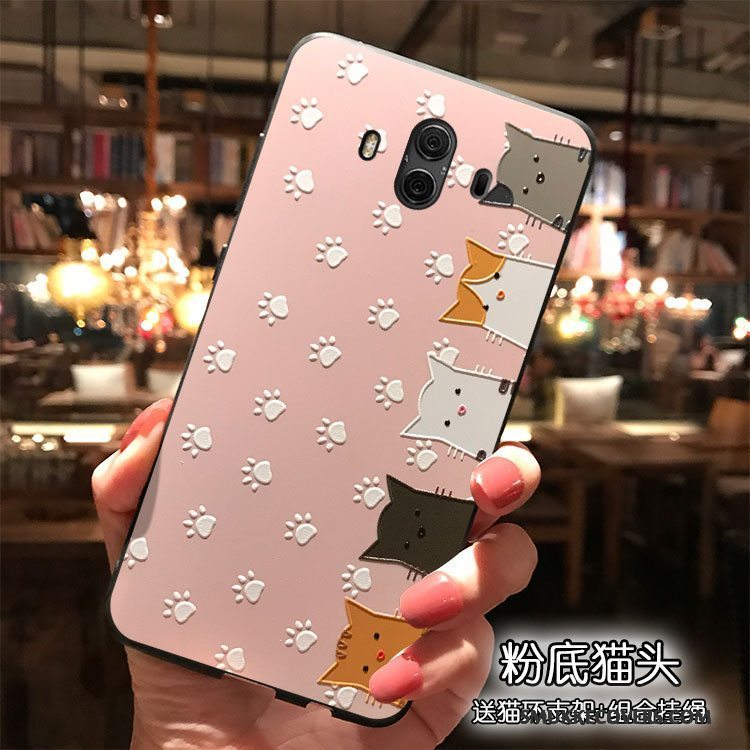 Etui Huawei Mate 10 Cartoon Af Personlighed Lyserød, Cover Huawei Mate 10 Tasker Hængende Ornamenter Trend