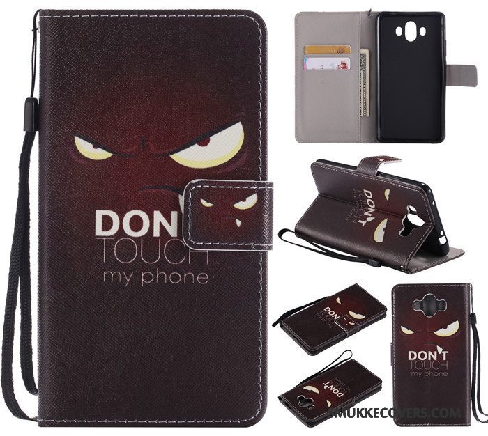 Etui Huawei Mate 10 Cartoon Rød Telefon, Cover Huawei Mate 10 Læder Anti-fald