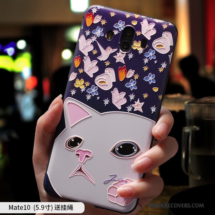 Etui Huawei Mate 10 Cartoon Telefonanti-fald, Cover Huawei Mate 10 Blød Af Personlighed Smuk