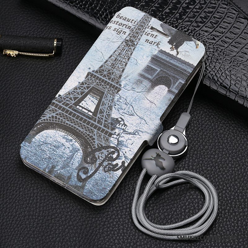 Etui Huawei Mate 10 Cartoon Telefonlilla, Cover Huawei Mate 10 Malet Hængende Ornamenter