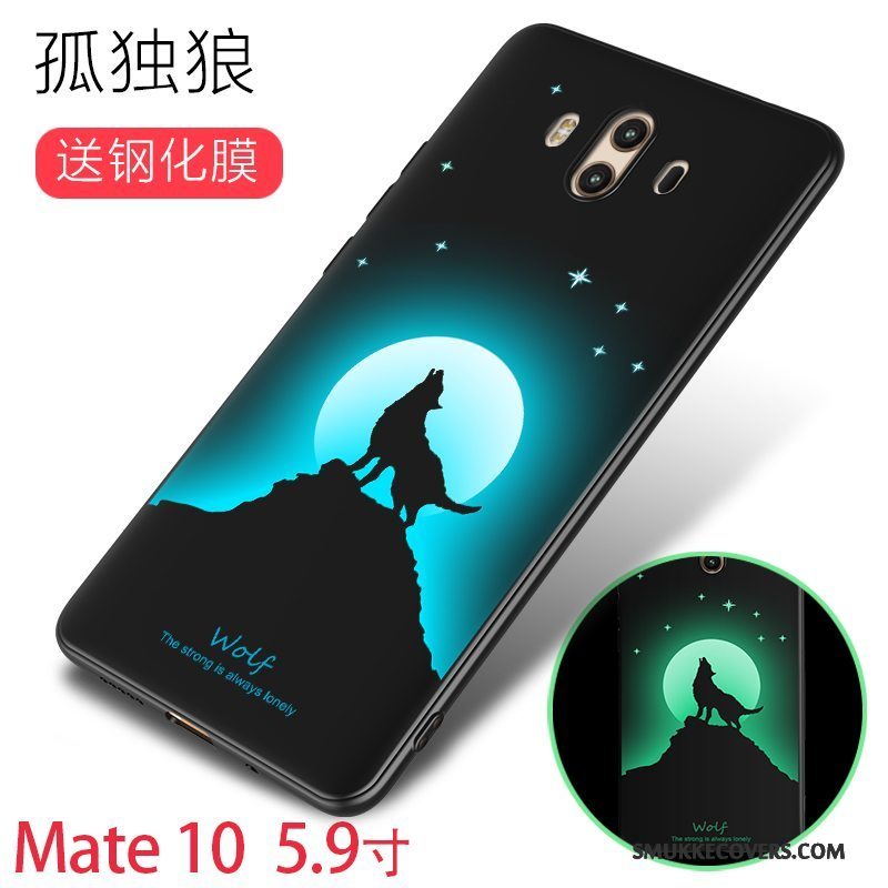Etui Huawei Mate 10 Kreativ Af Personlighed Lyser, Cover Huawei Mate 10 Silikone Grøn Telefon