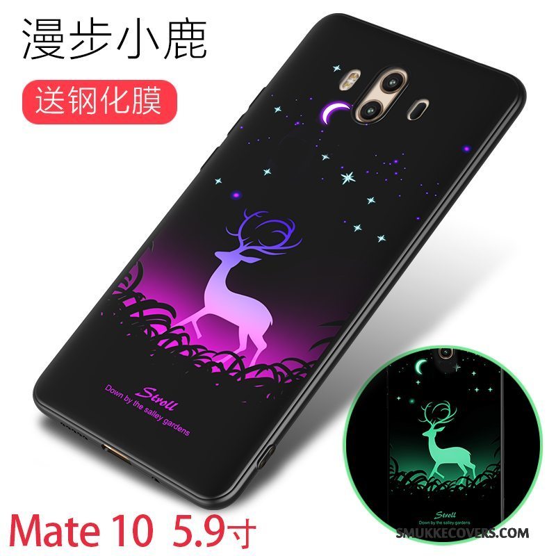 Etui Huawei Mate 10 Kreativ Af Personlighed Lyser, Cover Huawei Mate 10 Silikone Grøn Telefon