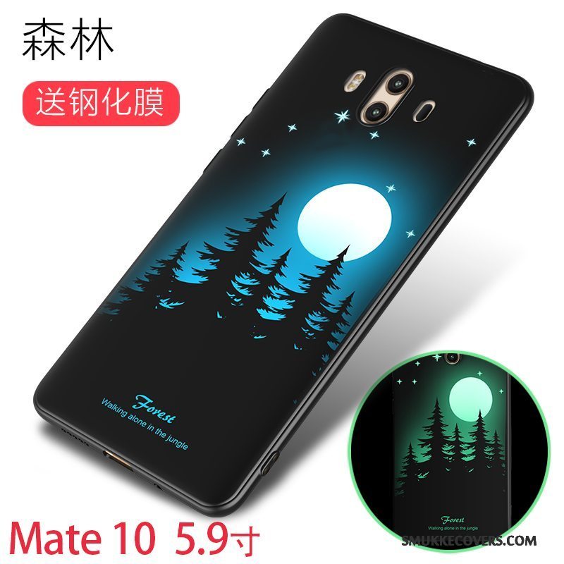 Etui Huawei Mate 10 Kreativ Af Personlighed Lyser, Cover Huawei Mate 10 Silikone Grøn Telefon