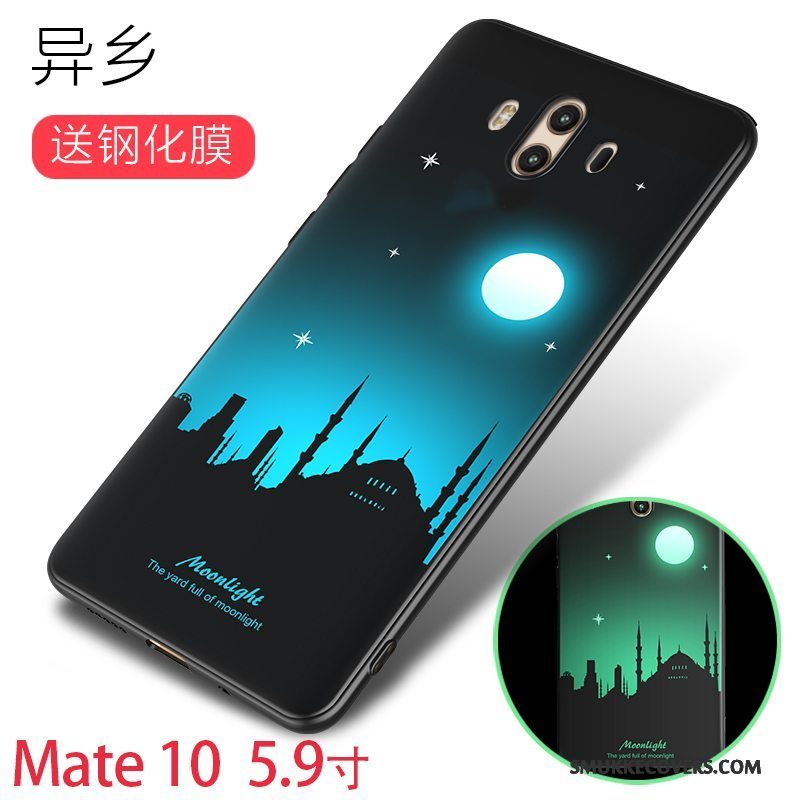 Etui Huawei Mate 10 Kreativ Af Personlighed Lyser, Cover Huawei Mate 10 Silikone Grøn Telefon