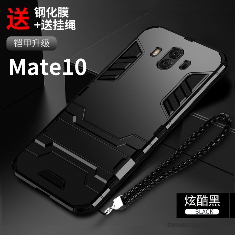 Etui Huawei Mate 10 Kreativ Telefonanti-fald, Cover Huawei Mate 10 Tasker Af Personlighed Sort