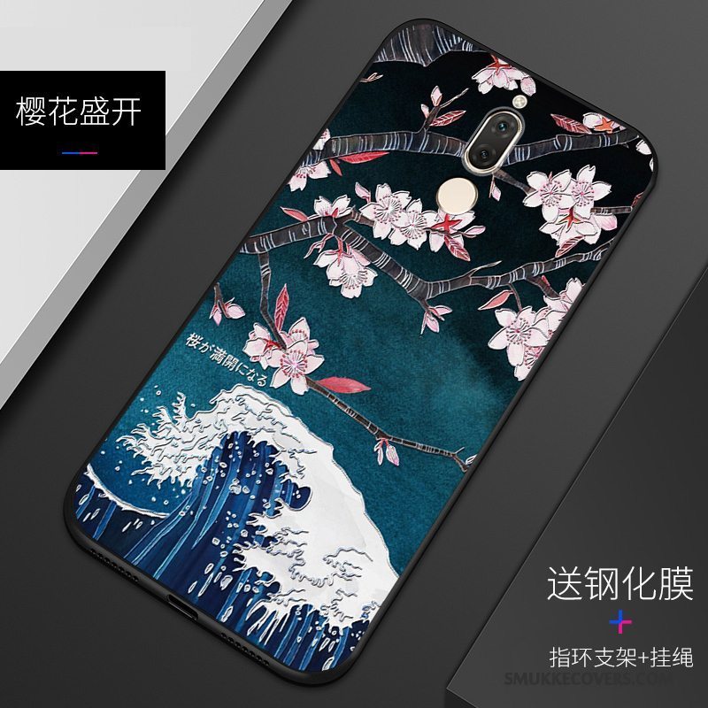 Etui Huawei Mate 10 Lite Blød Hvid Telefon, Cover Huawei Mate 10 Lite Relief Tilpas Anti-fald