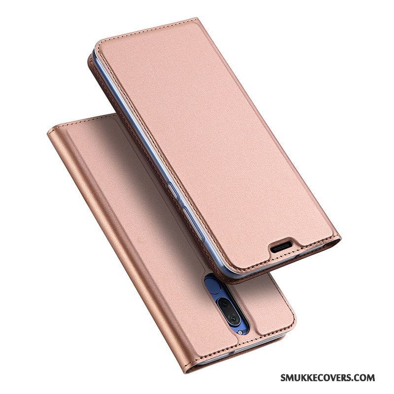 Etui Huawei Mate 10 Lite Folio Guld Telefon, Cover Huawei Mate 10 Lite Læder Anti-fald