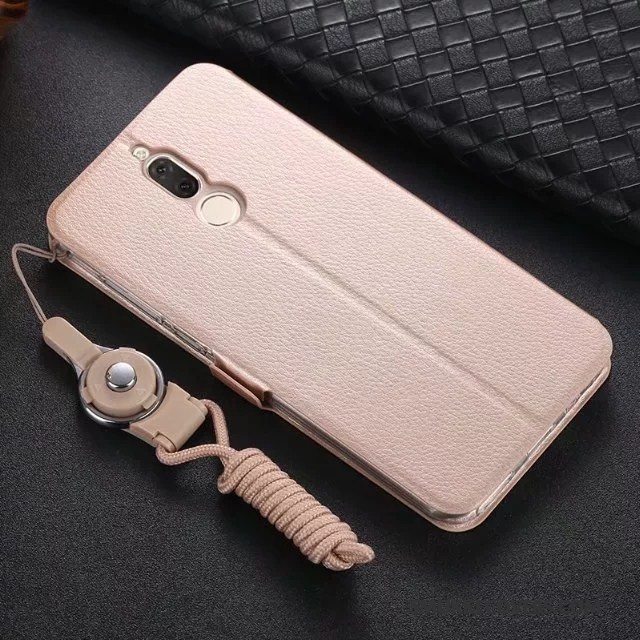 Etui Huawei Mate 10 Lite Folio Telefonmørkeblå, Cover Huawei Mate 10 Lite Blød Åbn Vindue