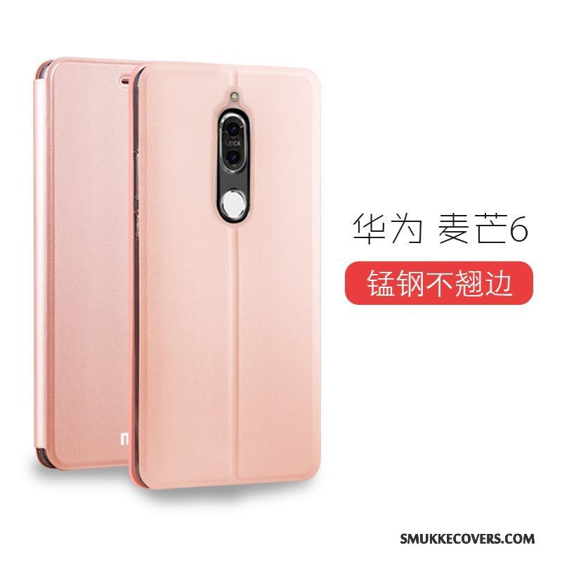 Etui Huawei Mate 10 Lite Kreativ Af Personlighed Telefon, Cover Huawei Mate 10 Lite Læder Sort Anti-fald