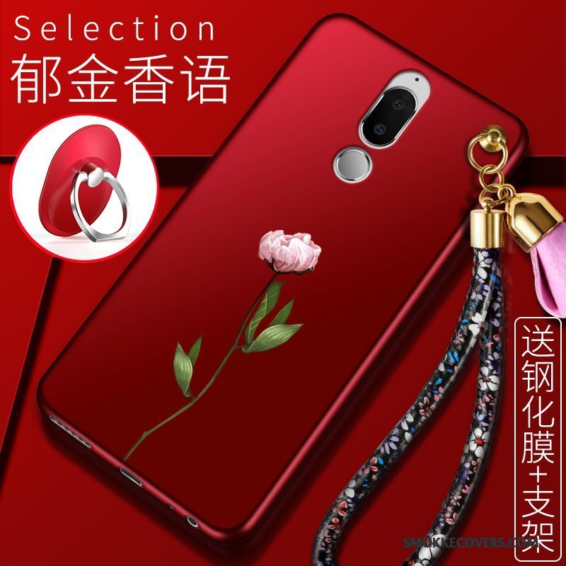 Etui Huawei Mate 10 Lite Kreativ Rød Af Personlighed, Cover Huawei Mate 10 Lite Blød Telefontrend