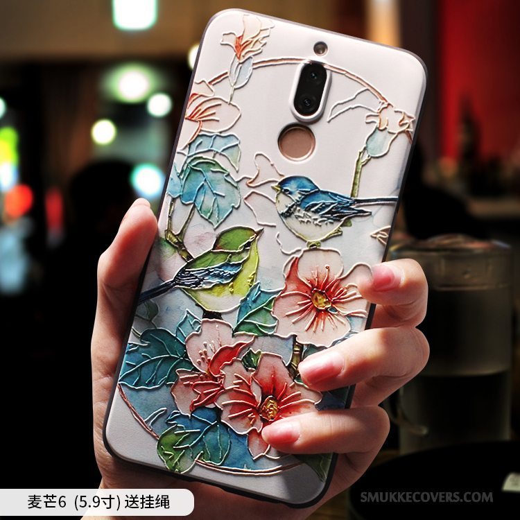 Etui Huawei Mate 10 Lite Kreativ Telefonlyserød, Cover Huawei Mate 10 Lite Blød Anti-fald Kinesisk Stil