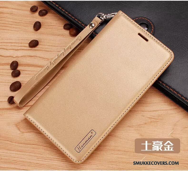 Etui Huawei Mate 10 Lite Læder Anti-fald Guld, Cover Huawei Mate 10 Lite Folio