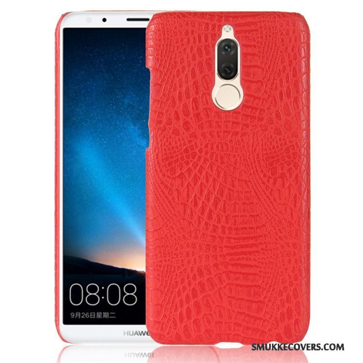 Etui Huawei Mate 10 Lite Læder Anti-fald Mønster, Cover Huawei Mate 10 Lite Beskyttelse Orange Telefon