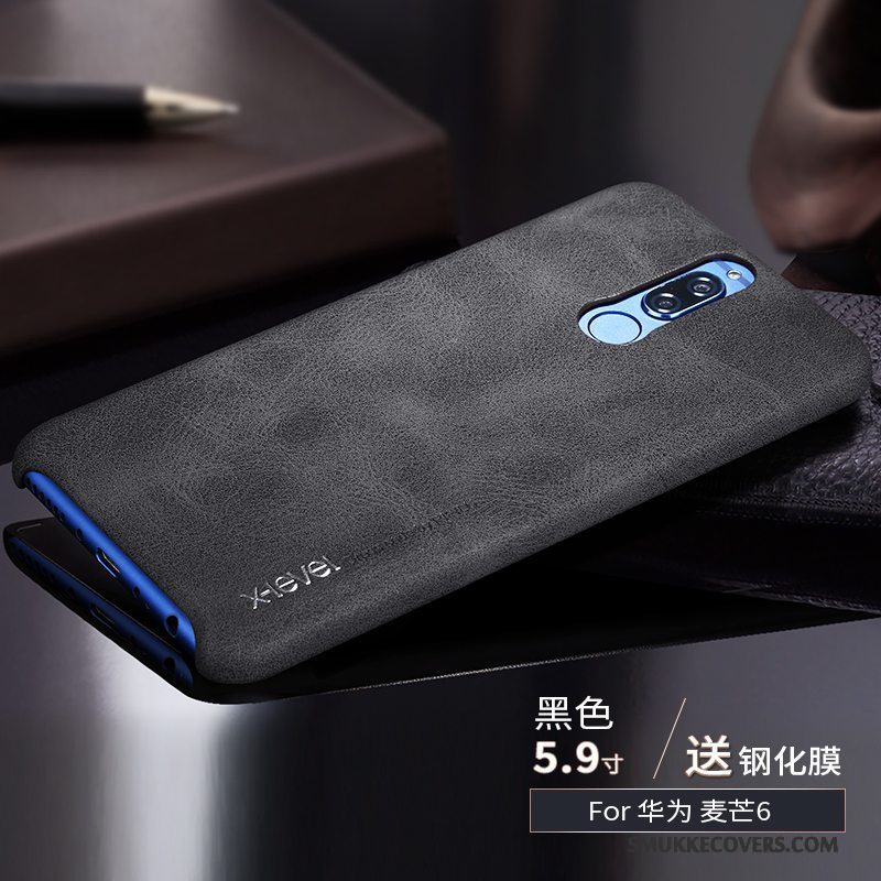 Etui Huawei Mate 10 Lite Læder Lyse Tynd, Cover Huawei Mate 10 Lite Beskyttelse Anti-fald Telefon