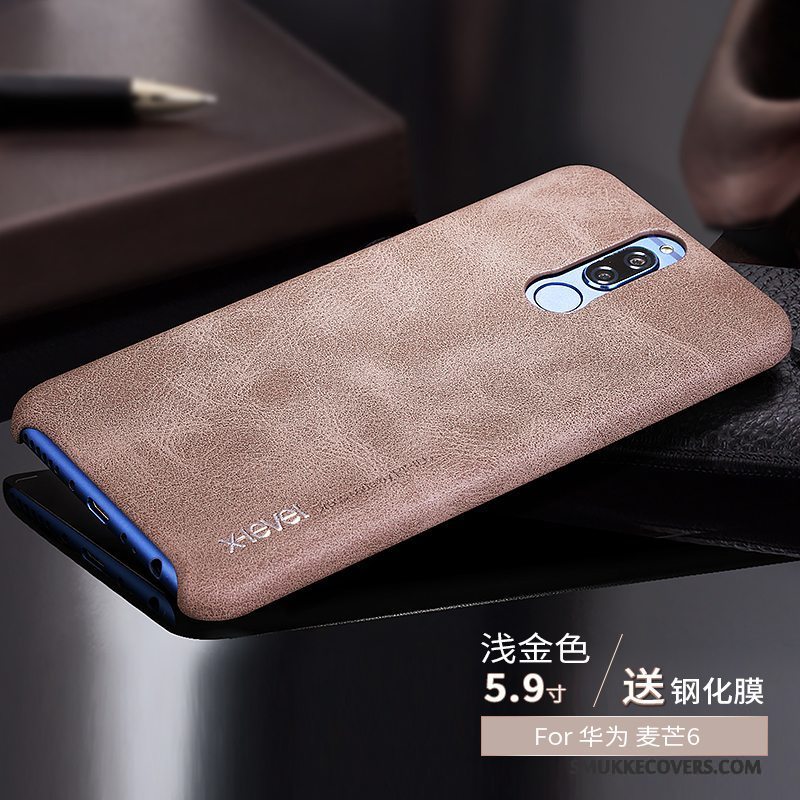 Etui Huawei Mate 10 Lite Læder Lyse Tynd, Cover Huawei Mate 10 Lite Beskyttelse Anti-fald Telefon