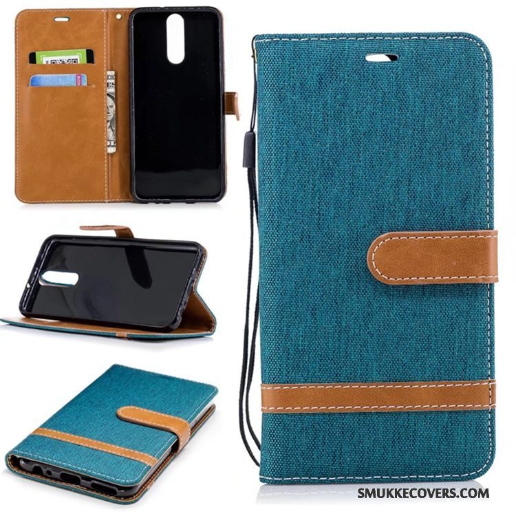 Etui Huawei Mate 10 Lite Læder Telefonanti-fald, Cover Huawei Mate 10 Lite Tegnebog Ren Denim