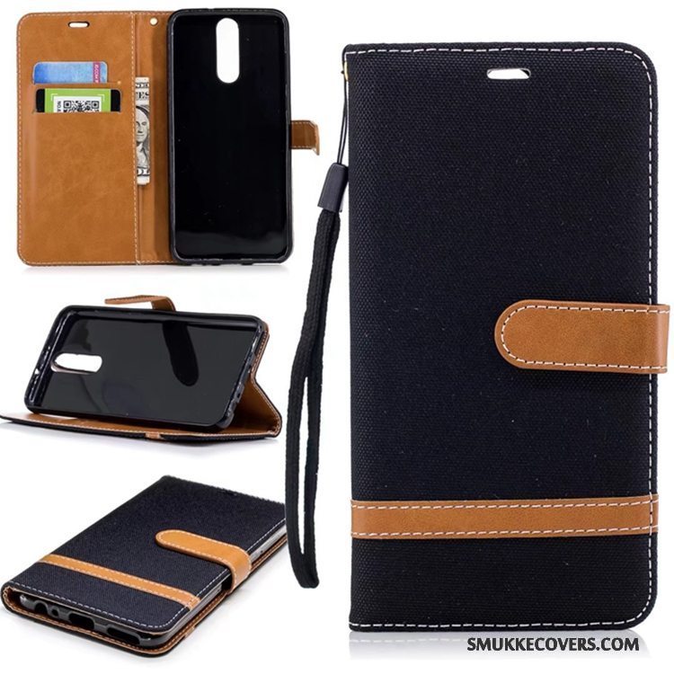 Etui Huawei Mate 10 Lite Læder Telefonanti-fald, Cover Huawei Mate 10 Lite Tegnebog Ren Denim