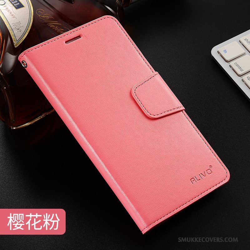 Etui Huawei Mate 10 Lite Silikone Anti-fald Trend, Cover Huawei Mate 10 Lite Læder Rød Telefon