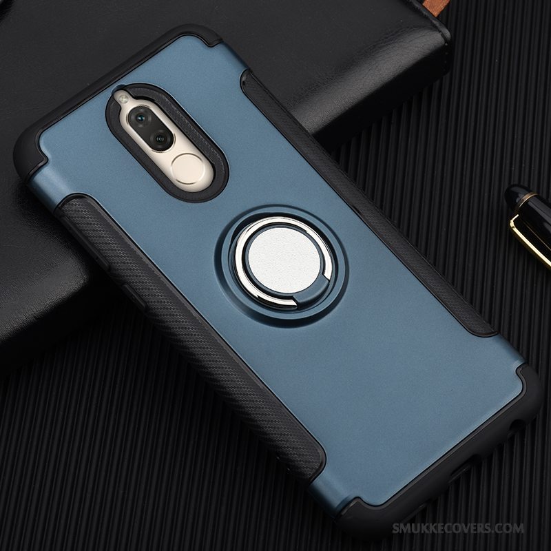 Etui Huawei Mate 10 Lite Silikone Magnetisk Anti-fald, Cover Huawei Mate 10 Lite Tasker Telefonblå