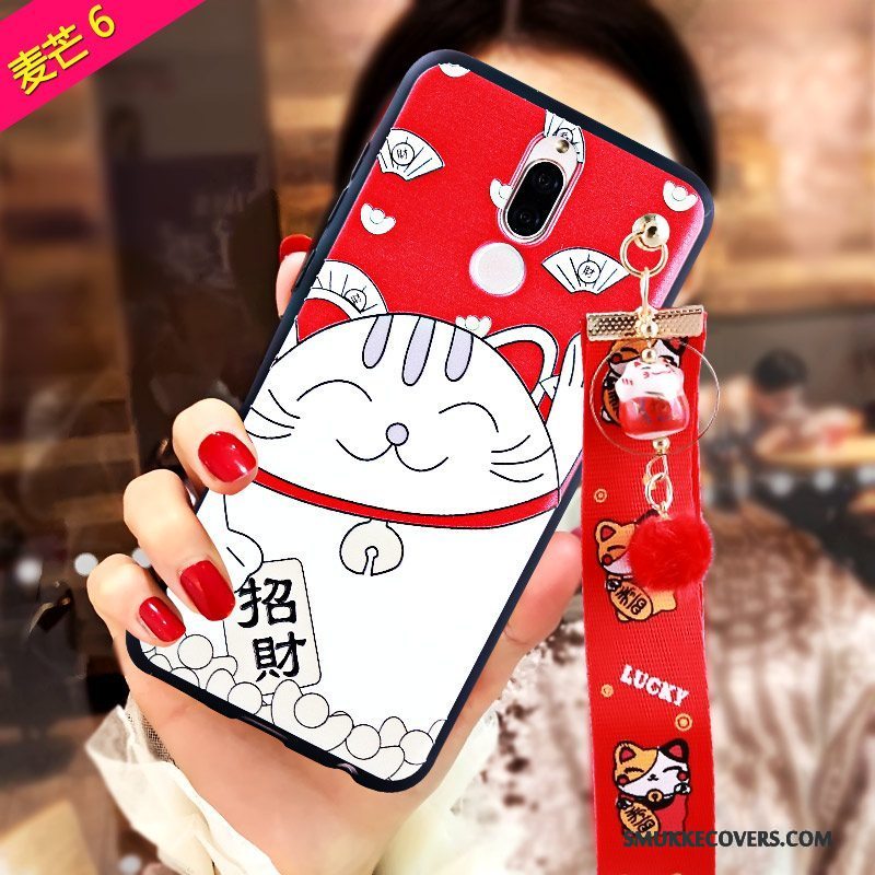 Etui Huawei Mate 10 Lite Silikone Rød Telefon, Cover Huawei Mate 10 Lite Tasker